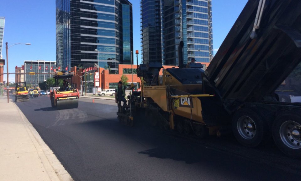 calgary asphalt road building services downtown