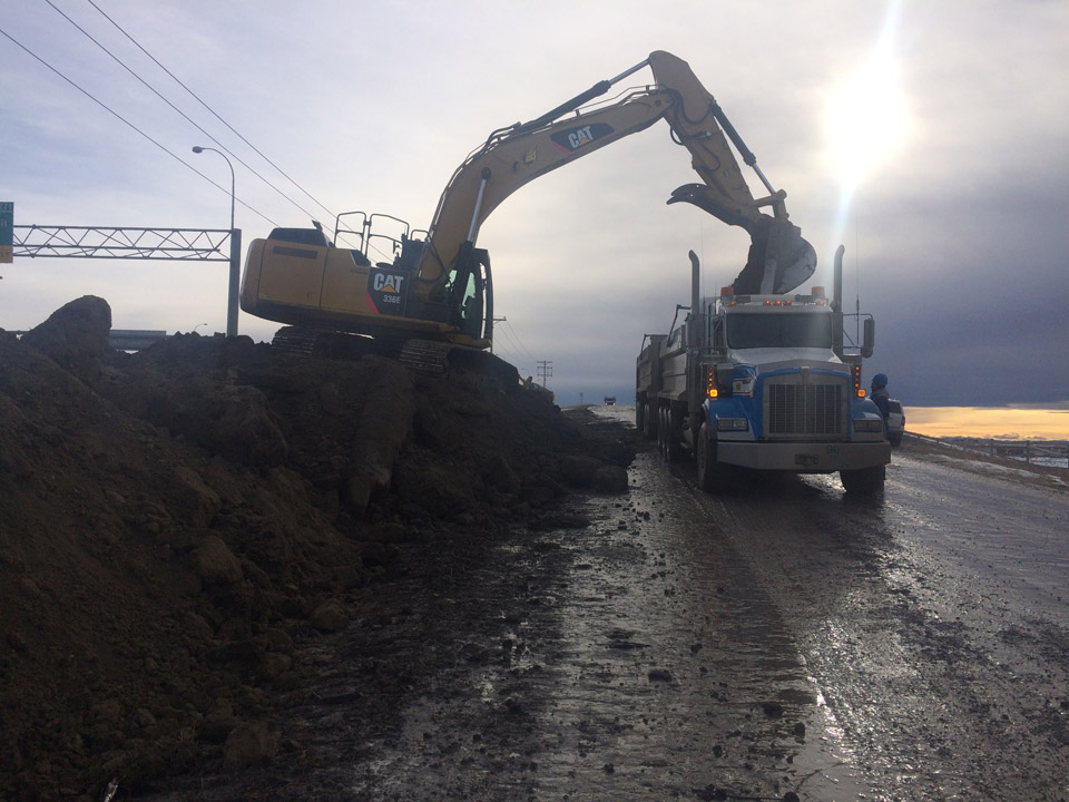 southern alberta highway construction cleanup